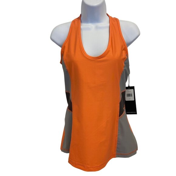 Karma Vivid Coral Kelli Tank Top L/G Athletic Wear Racerback Design Breathable - Picture 2 of 14